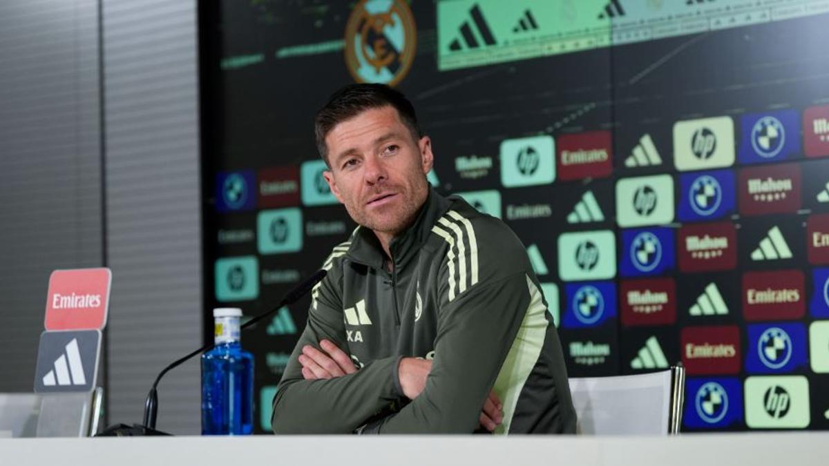 Xabi Alonso, avui durant la conferència de prèvia d'abans del partit del Girona