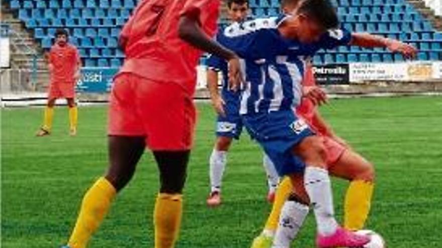 El derbi entre Figueres i Palamós de la primera volta va acabar 4-0.