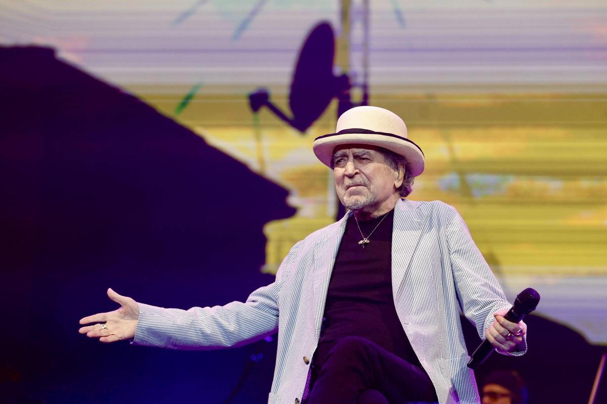 Joaquín Sabina, durante uno de sus conciertos en València el año pasado.