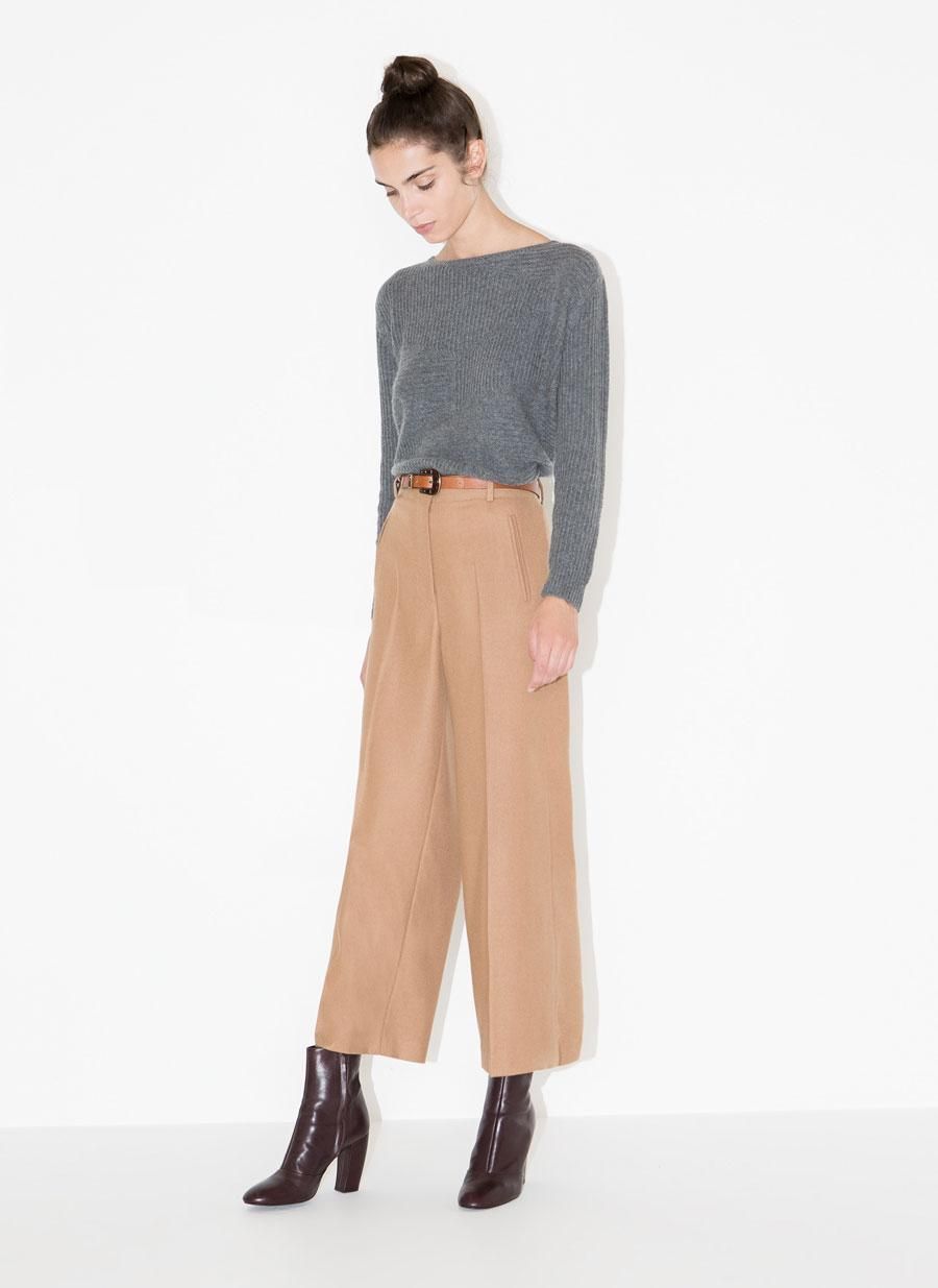 Pantalón culotte de lana de Uterqüe (99€)
