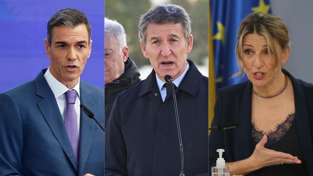 Sánchez, Feijóo y Díaz estarán este domingo en distintos actos en Teruel, Calatayud y Huesca.