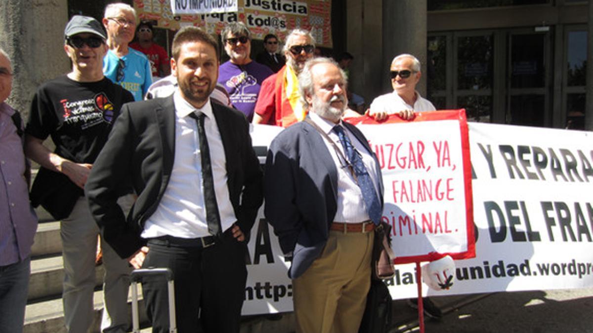 Gerardo Rivas, en la manifestación en su defensa