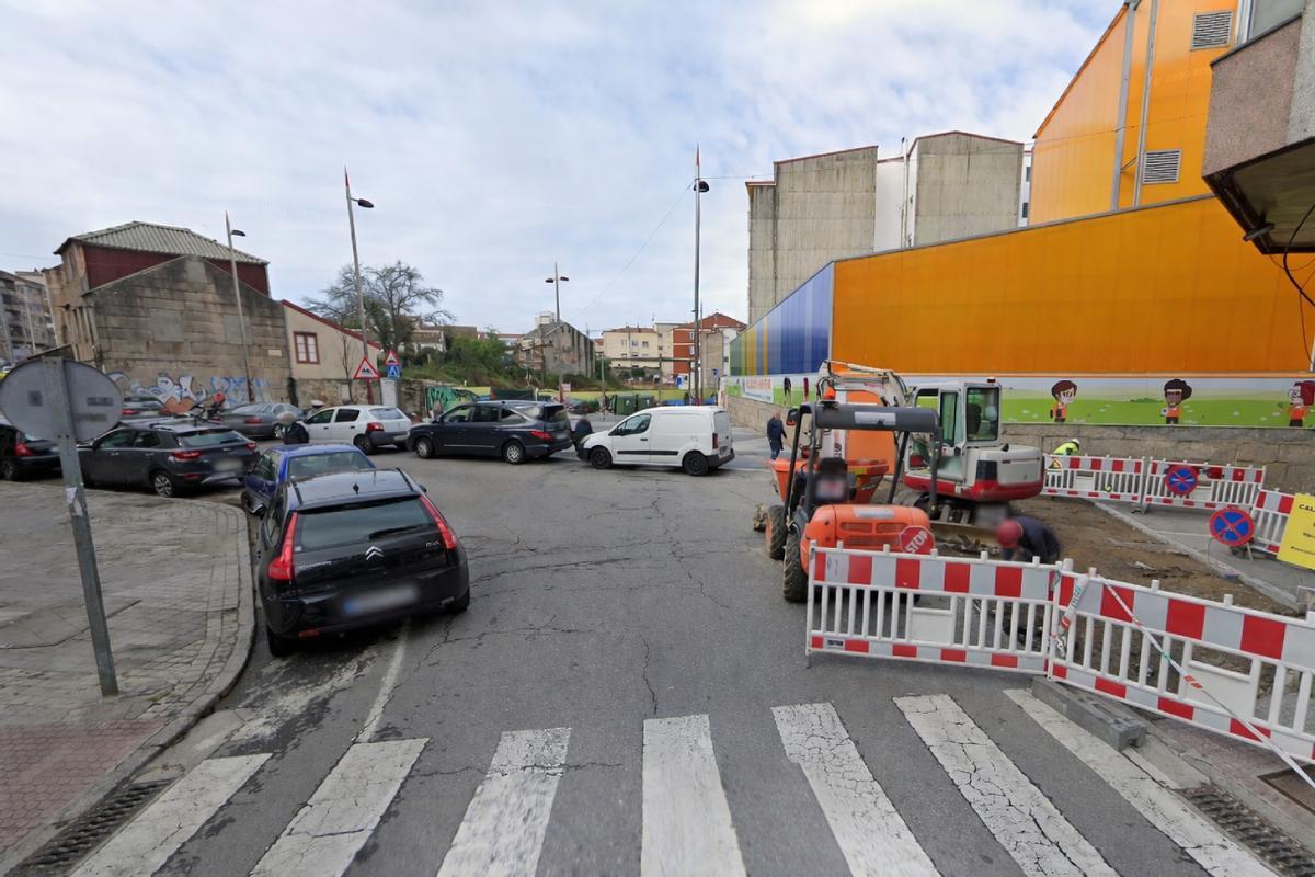 Obras en el entorno de San Roque, que hoy se cortará a la tráfico durante dos meses.