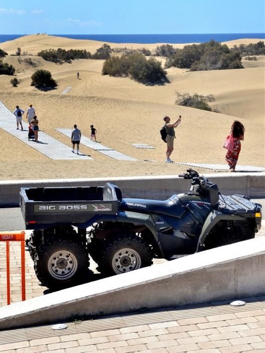 08/03/2019 MASPALOMAS, SAN BARTOLOMÉ DE TIRAJANA. Rodaje de la serie 'The Witcher' en las Dunas de Maspalomas. SANTI BLANCO