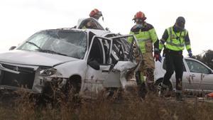 Accidente tráfico en el término municipal de Aldehuela de la Bóveda (Salamanca).