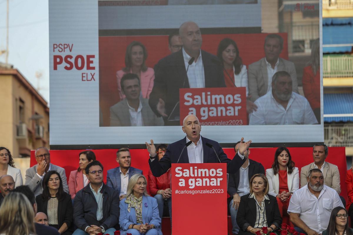 Alejandro Soler, durante su intervención en el acto del PSOE en Carrús