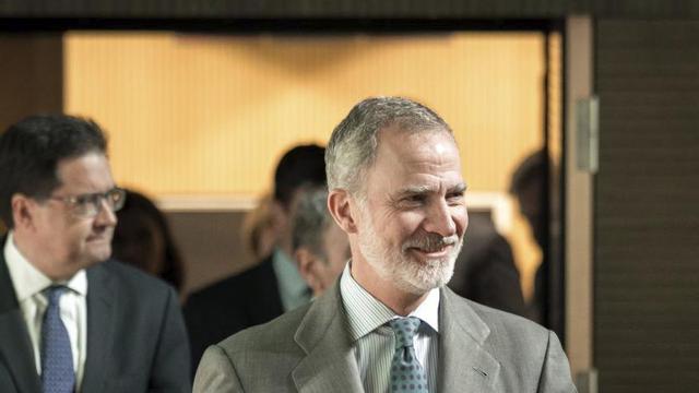 Felip VI, ahir en un acte a San Agustín de Guadalix. | EUROPA PRESS