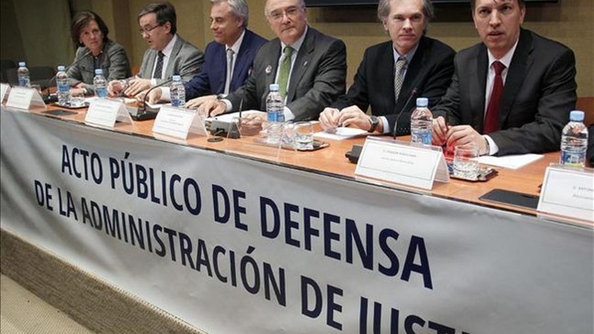 Protesta de sectores judiciales en Madrid.