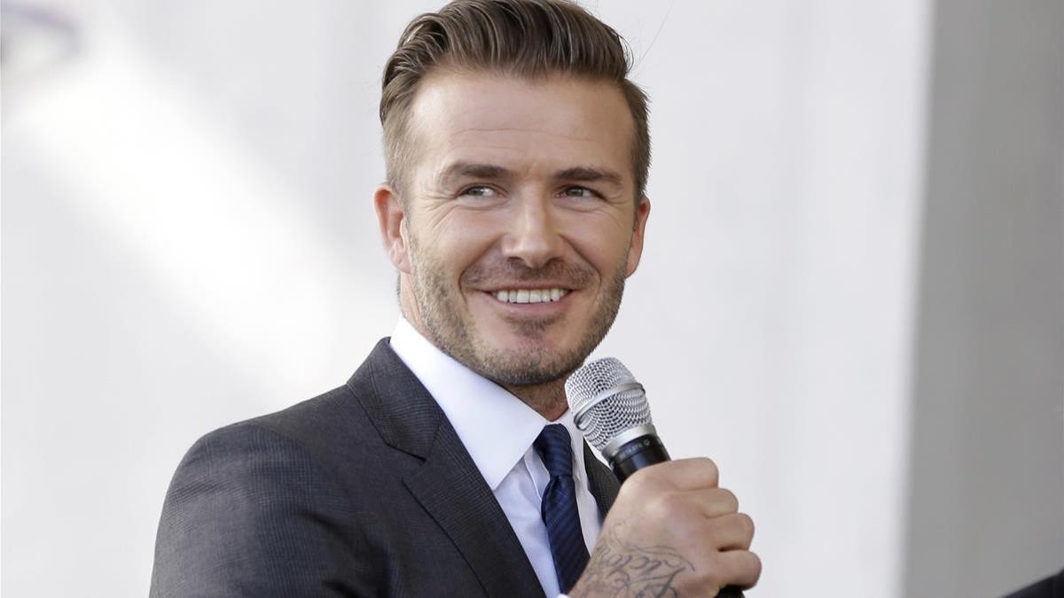David  Beckham, durante un acto publicitario