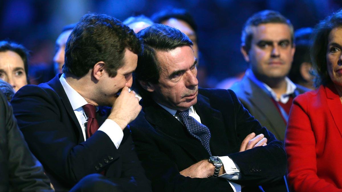 Aznar ve a Casado un líder "como un castillo" sin "tutelas, ni tutías"