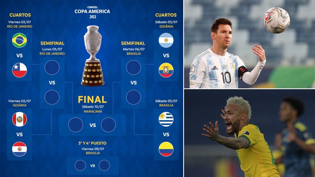 Así quedan los cuartos de la Copa América