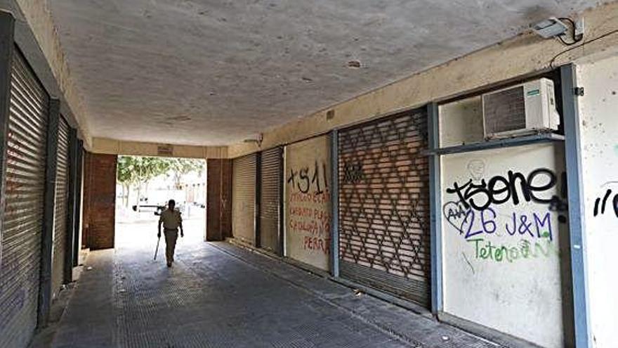 Un dels punts d&#039;intervenció, en un passatge del carrer Balandrau.