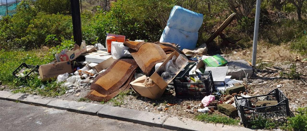 Basura arrojada a la calle en San Miguel de Abona.