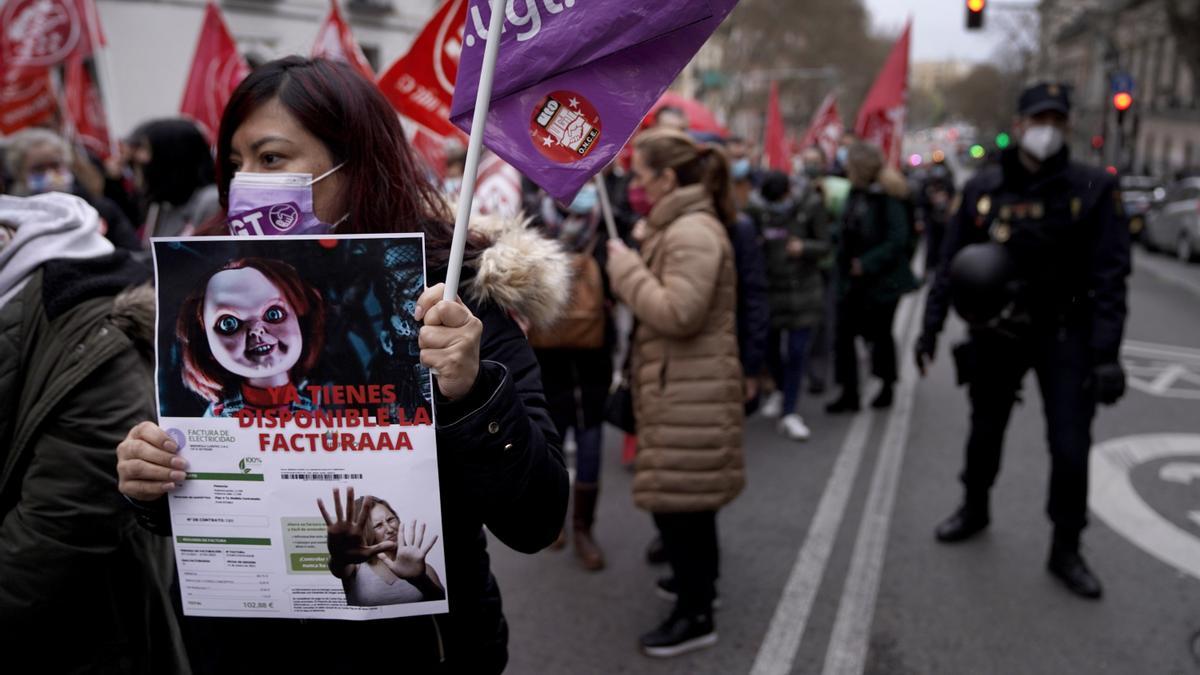 Protestas por toda España contra los precios de la energía.