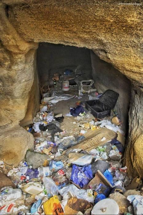 El estercolero de las Cuevas del Hospital de Agáldar