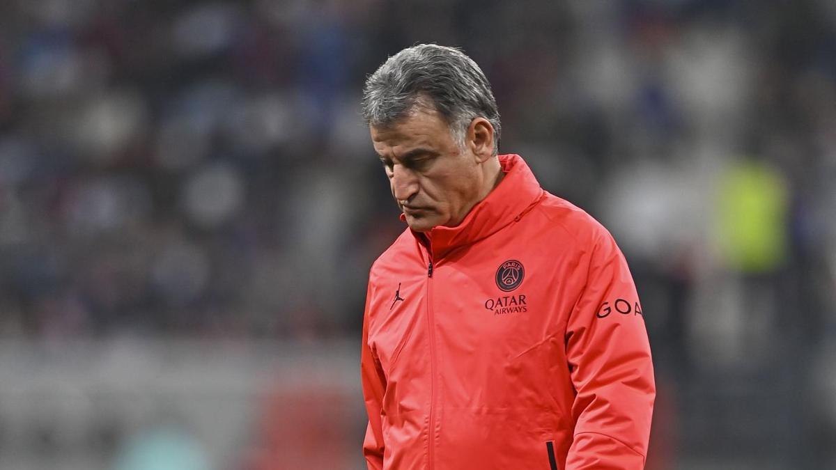 Galtier, en un entrenamiento con el PSG