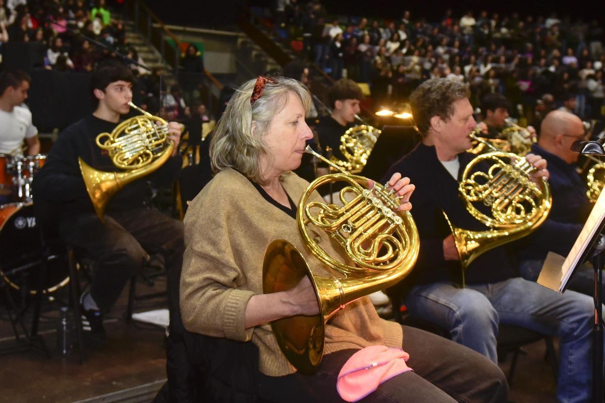 Ensayo del Concierto por la Paz del proyecto educativo Chorus en el Coliseum