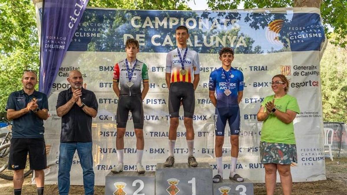 Iu Garrofé i Gerard Estany, al podi de la categoria cadet del campionat de Catalunya