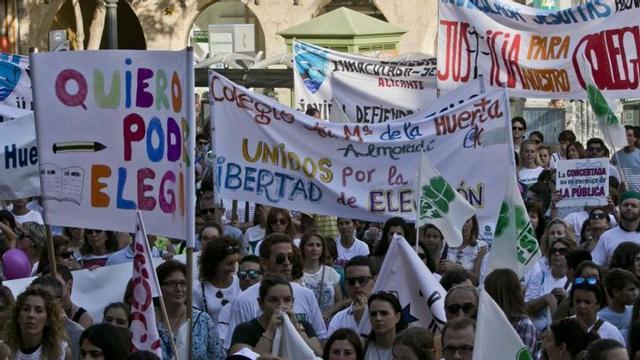 Protesta de los centros concertados en la provincia