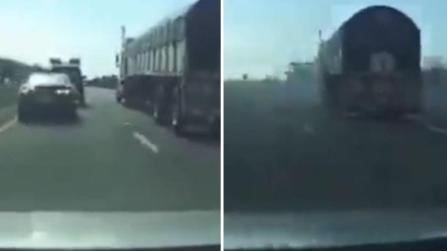Vídeo | El aparatoso accidente múltiple que provoca este conductor por no tener paciencia