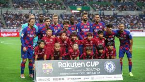 Alineacion del FC Barcelona para su partido contra el Chelsea, primer partido de pretemporada, amistoso correspondiente a la Rakuten Cup y disputado en el estadio Saitama.