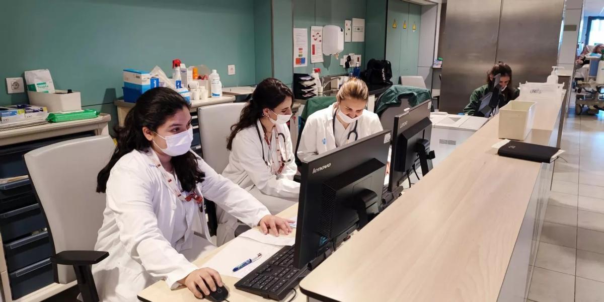 Professionals d'Urgències de l'hospital Trueta.