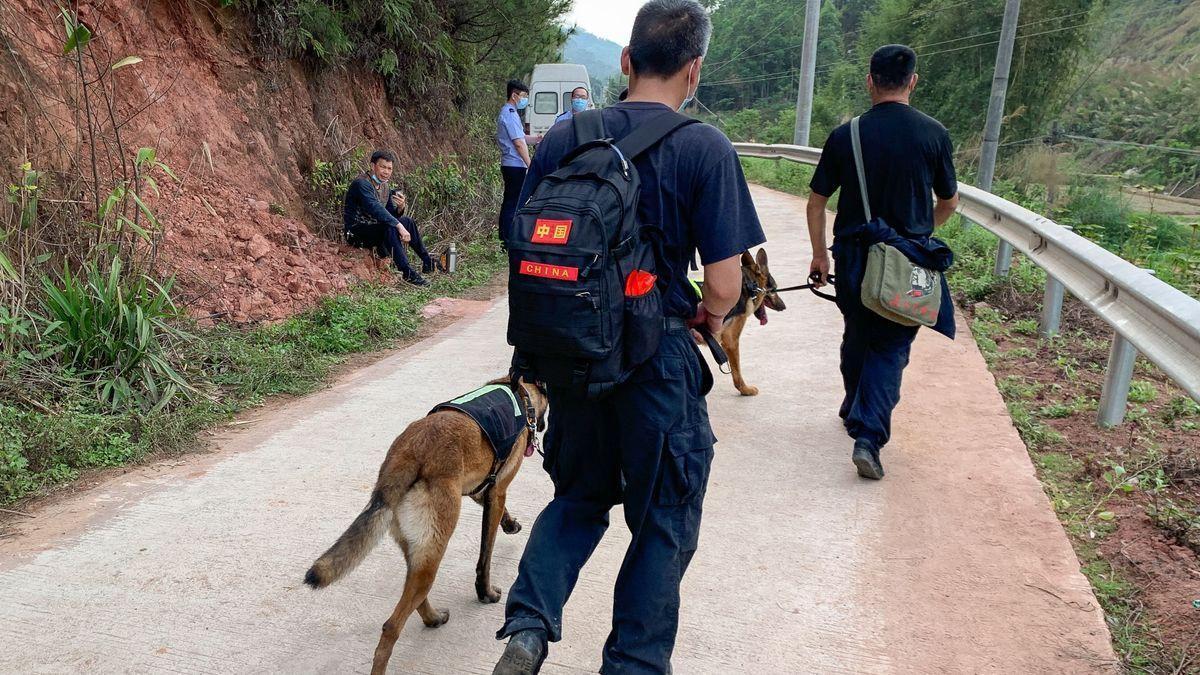 Equips de rescat a la zona del sinistre