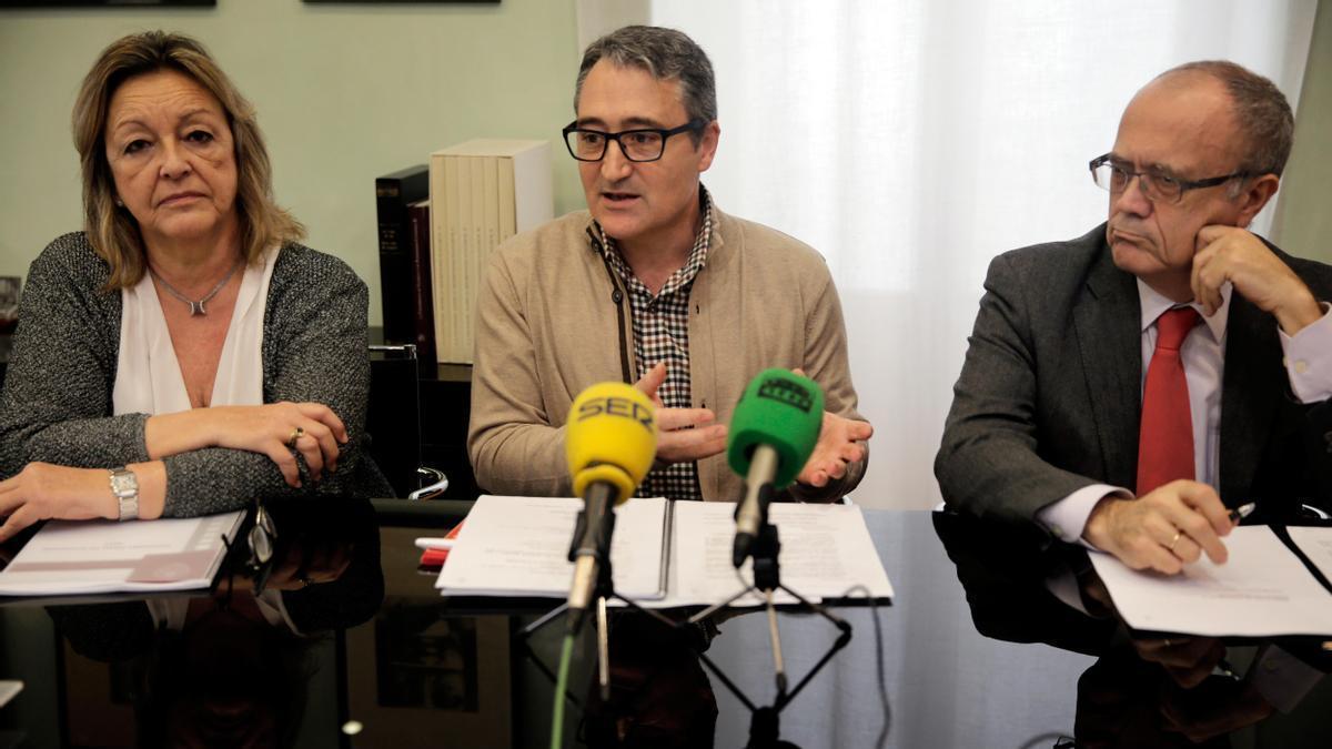 Los actuales cargos de la Sindicatura de Comptes: Marcela Miró, Vicent Cucarella y Antonio Mira-Perceval