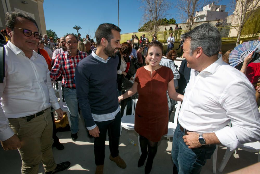 Más de 200 personas asisten al acto de precampaña de Francesc Sanguino celebrado en Las Cigarreres y al que ha asistido la la vicesecretaria general del PSOE, Adriana Lastra