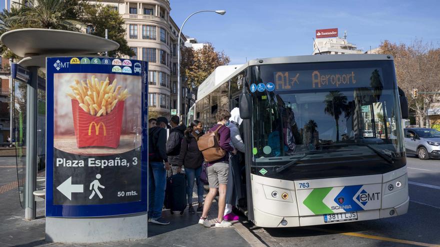 Aumenta un 42,8% el número de viajeros que usan autobús en Palma
