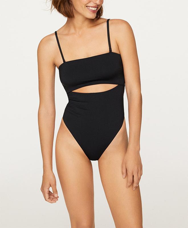 Bañador 'cut out' negro de Oysho