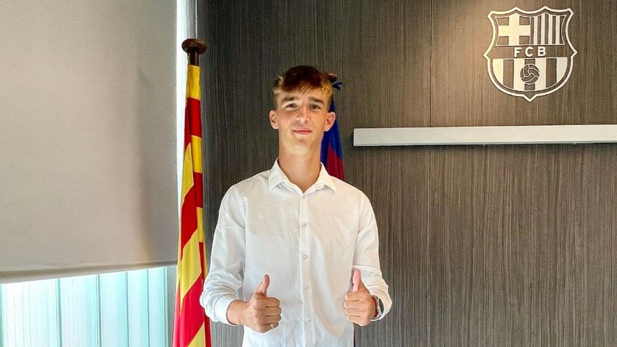 Héctor Rangel, jugador del Juvenil B del FC Barcelona