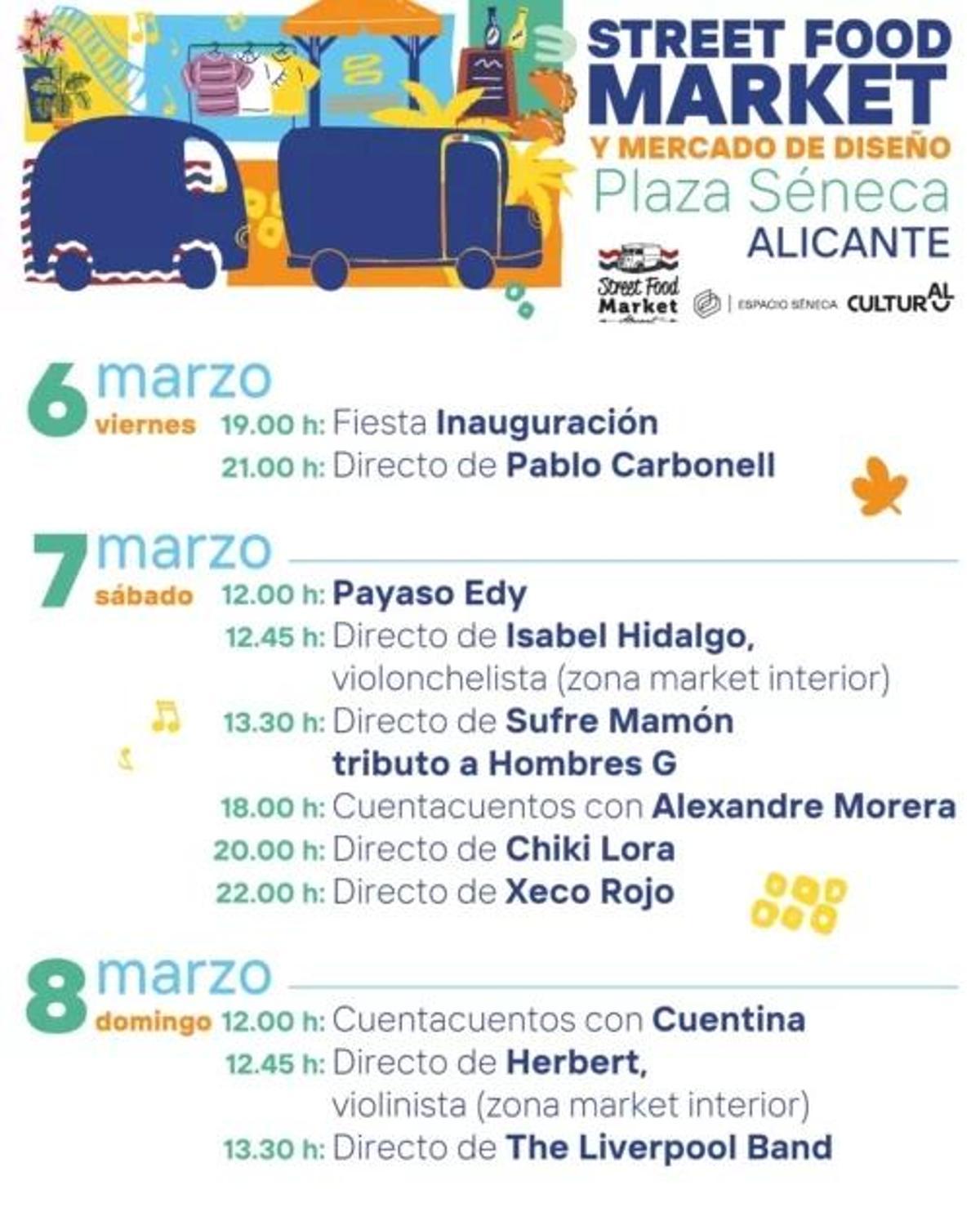 Este es el programa completo de Alacant Street Food Market 2026