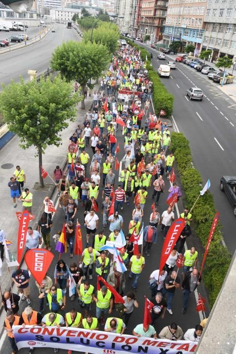 La protesta cortó el tráfico en el centro de la ciudad y provocó grandes retenciones de vehículos.