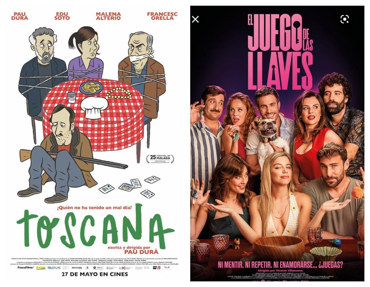 Carteles de las dos películas en las que Toni H ha dado el salto a la gran pantalla.