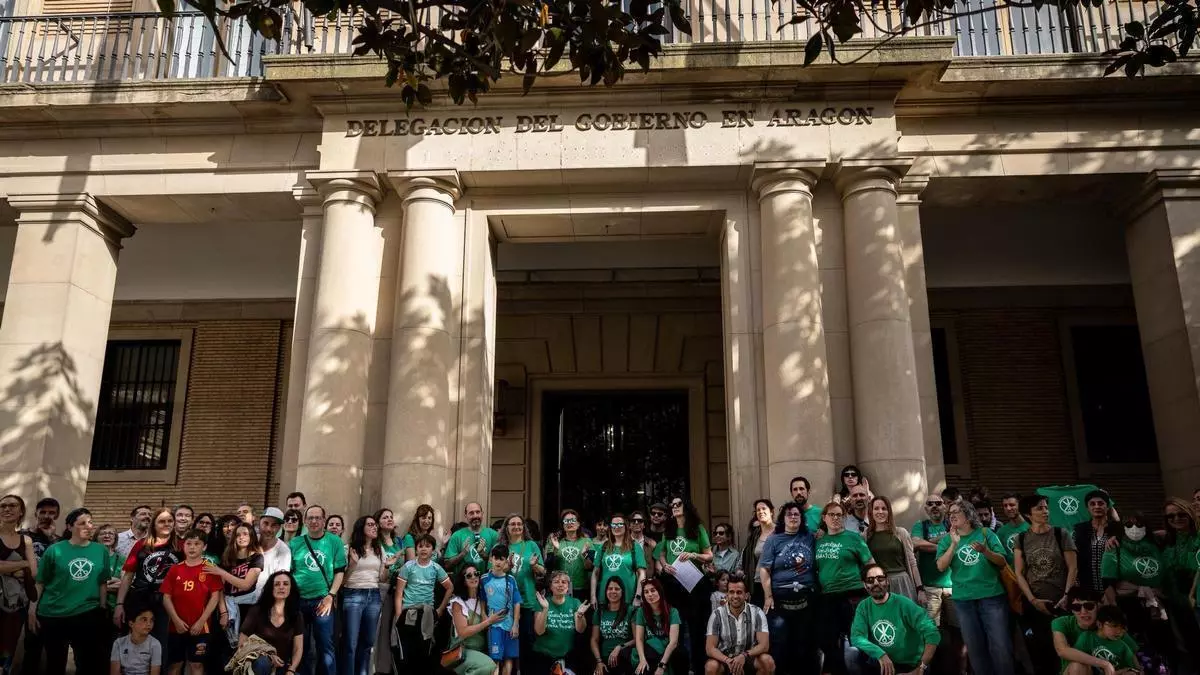 Marea Verde sale a la calle un día después del anuncio de la concertación del Bachillerato en Aragón: "Se pone a la pública como una escuela de segunda"