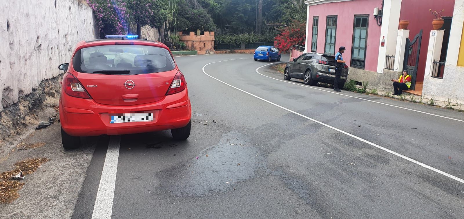 Un herido leve al salirse de la carretera en Santa Brígida