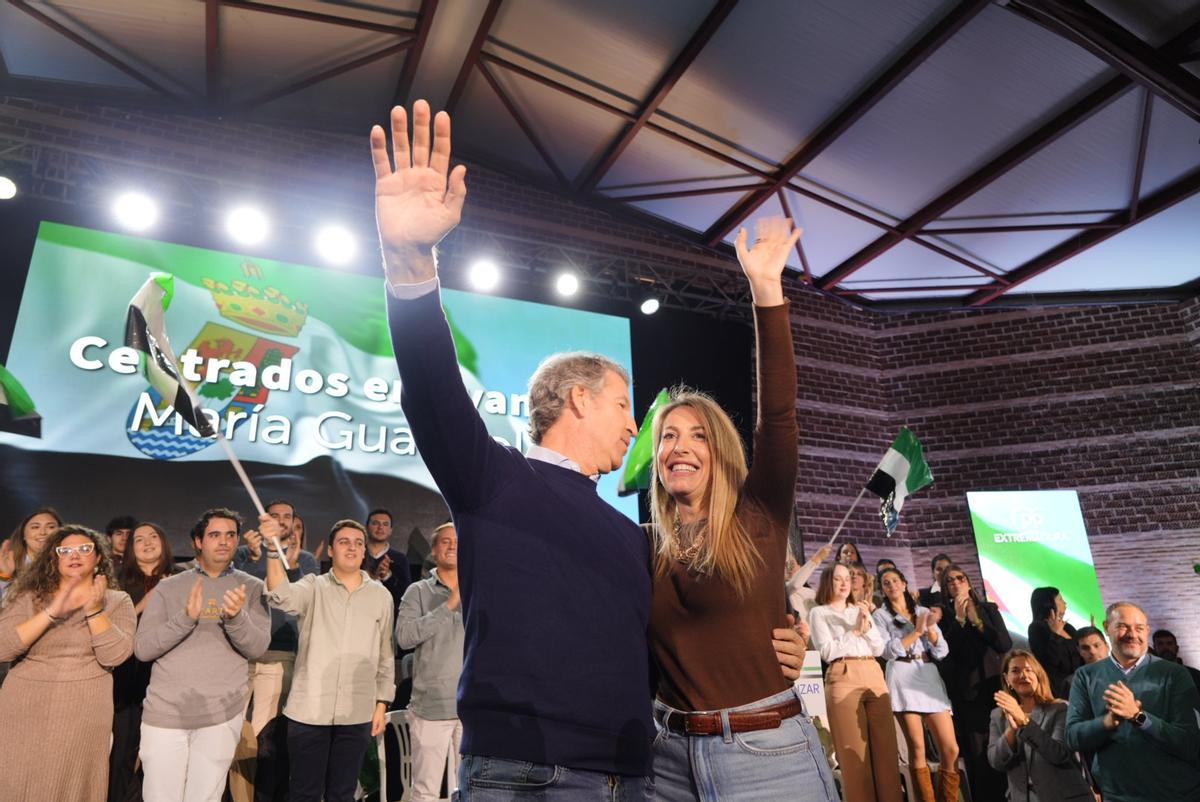 FOTOGALERÍA | El acto de Feijóo y Guardiola en Lobón, en imágenes