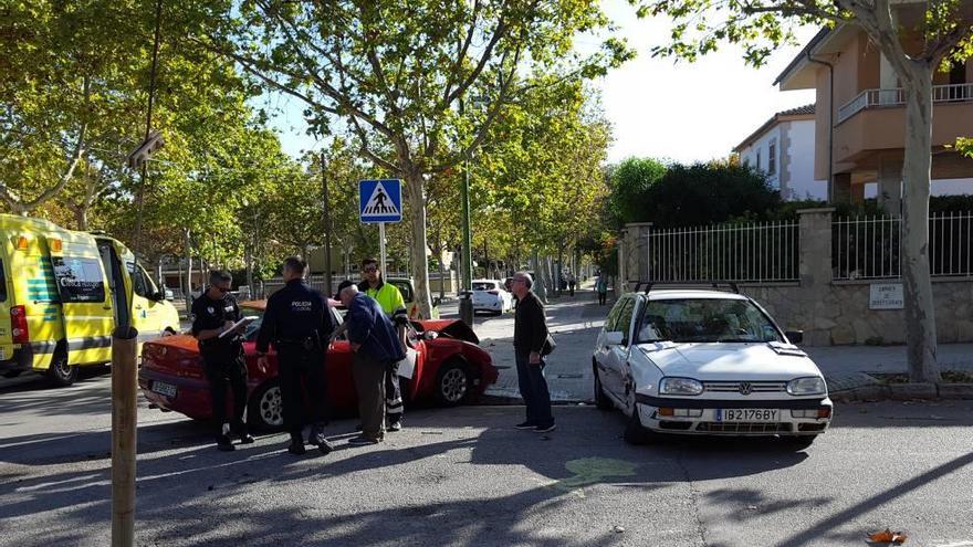 Una herida en un accidente en Palma