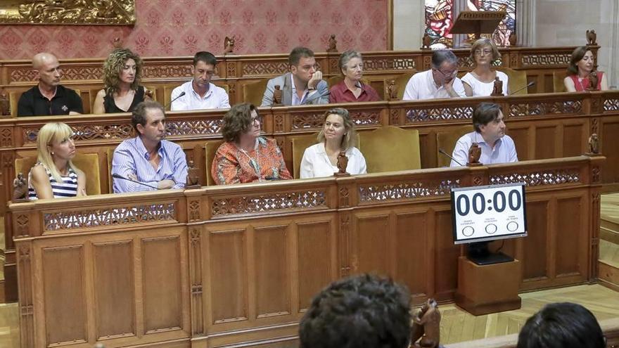 La bancada del PP en el Consell de Mallorca.