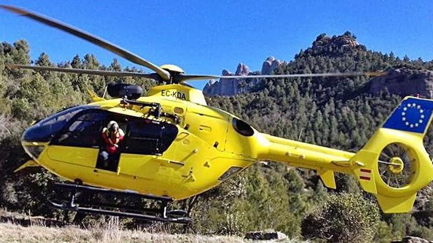 Rescaten en helicòpter dos excursionistes a Montserrat