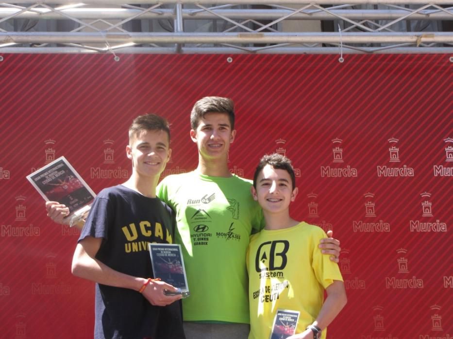 Entrega de premios en el Gran Premio de Marcha Ciudad de Murcia