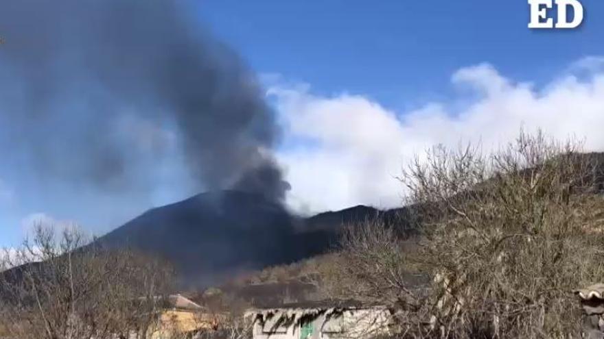 Actividad del volcán de La Palma, desde Las Manchas