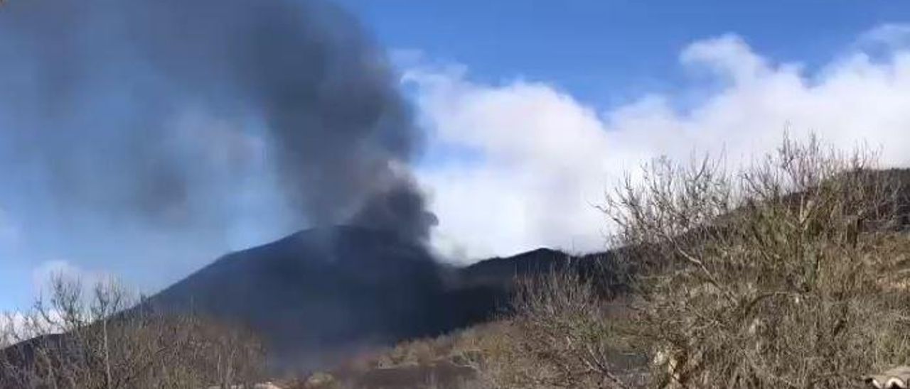 Actividad del volcán de La Palma, desde Las Manchas