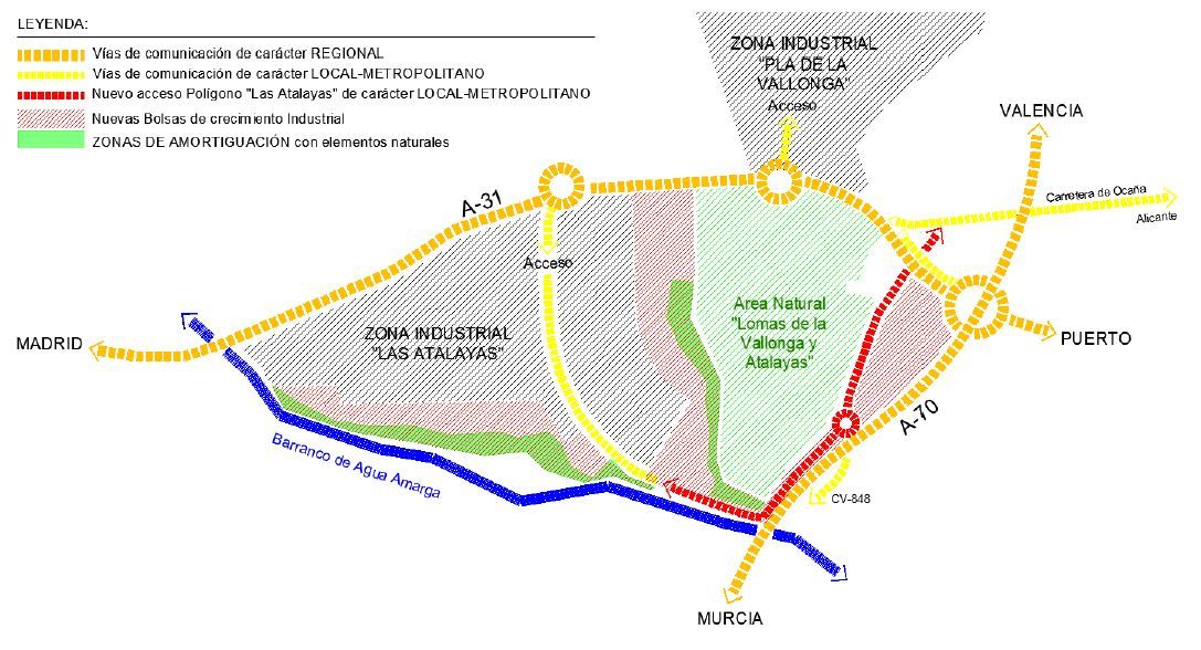 El plano que muestra el nuevo acceso desde la carretera de Ocaña.