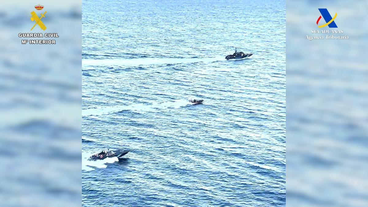 Embarcaciones que participaron en el simulacro