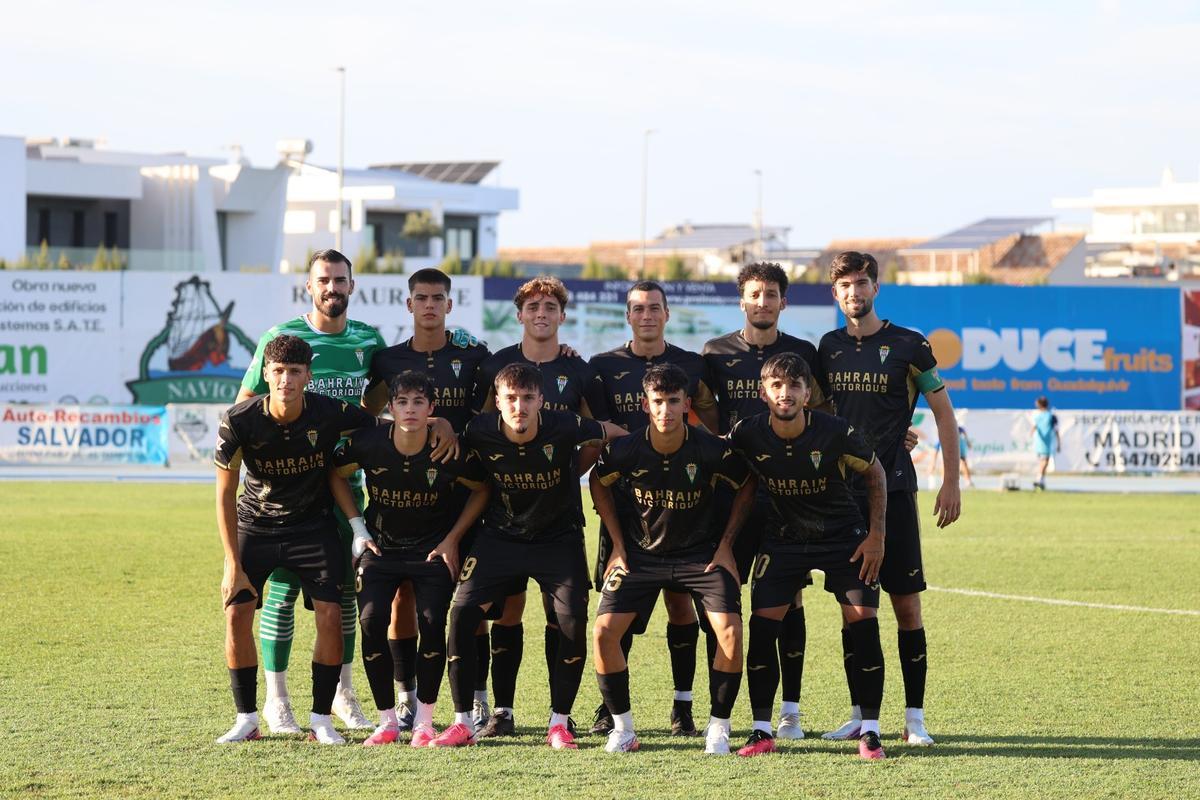 Once inicial del Córdoba CF en su visita a la UD San José.