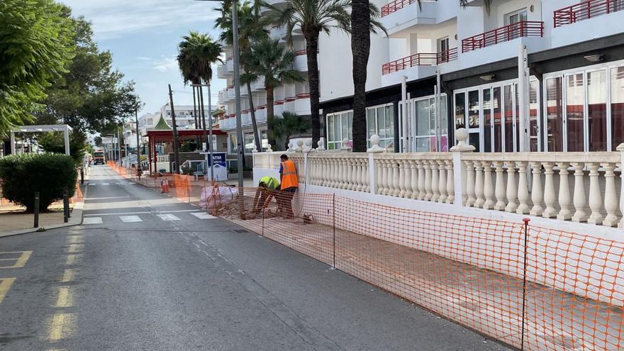 Obras en Ibiza: Comienzan los trabajos de reforma en dos calles de la zona de Cala de Bou