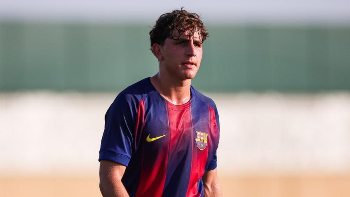 Pedro Rodríguez con el Juvenil A del Barça