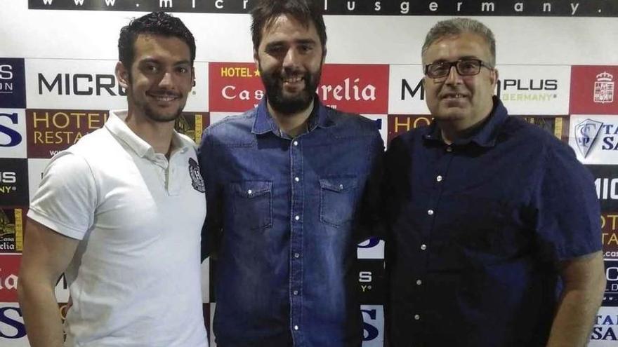 Los tres técnicos que ayudarán a Jesús Benito esta temporada.